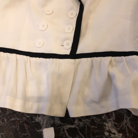 crêpe white dressy jacket with peplum perfect condition - Picture 4 of 7